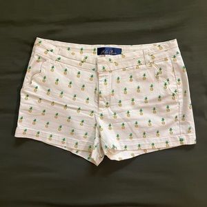 Gently used SUPER CUTE Blue Rain Pineapple shorts size L
